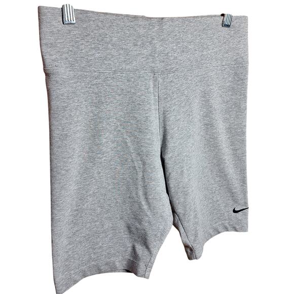 Nike Legasee classic high rise gray soft stretch biker shorts casual athletic - Picture 5 of 5